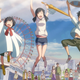 Nagi, Hina, and Hodaka celebrate a sunny day’s arrival.